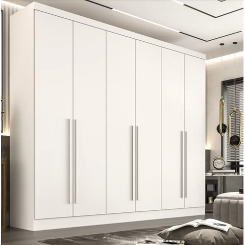 Guarda Roupa Casal 6 Pts 100% Mdf Gramado - Móveis Valverde