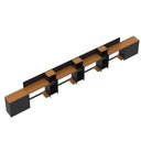 Ver imagem 4 de Conjunto de Escritório Noruega 3 Livreiro 2 Buffet e 4 Mesas 90cm - Via Nossa - Preto e Cedro