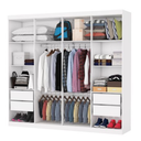 Ver imagem 4 de Guarda Roupa Rubi 8 Portas com Espelho Branco - Carioca