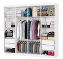 Ver imagem 4 de Guarda Roupa Rubi 8 Portas com Espelho Branco - Carioca
