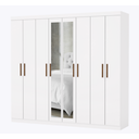 Ver imagem 3 de Guarda Roupa Rubi 8 Portas com Espelho Branco - Carioca