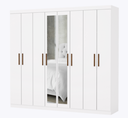 Ver imagem 3 de Guarda Roupa Rubi 8 Portas com Espelho Branco - Carioca
