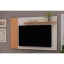 Ver imagem 1 de Painel Home P/ Tv até 50 Pol Flórida C/ Prateleira 140x90cm Cinamomo/off White - Genialflex