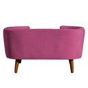 Ver imagem 4 de Cama para Cachorro Pet Sofá Gato Pé Palito Caminha Confortável com Almofada Veludo Pink