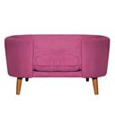 Ver imagem 5 de Cama para Cachorro Pet Sofá Gato Pé Palito Caminha Confortável com Almofada Veludo Pink