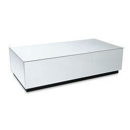 Mesa de Centro Espelhada Lapidada 70x40x20 Cm - 1