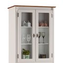 Ver imagem 2 de Cristaleira 4 Portas 2 Prateleiras 1 Gaveta e Pés Luiz Xv 60308 Linz Móveis - Off White/imbuia