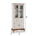 Ver imagem 4 de Cristaleira 4 Portas 2 Prateleiras 1 Gaveta e Pés Luiz Xv 60308 Linz Móveis - Off White/imbuia