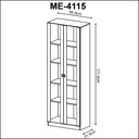 Ver imagem 5 de Kit 2 Armários para Escritório 2 Portas de Vidro ME4115 Branco