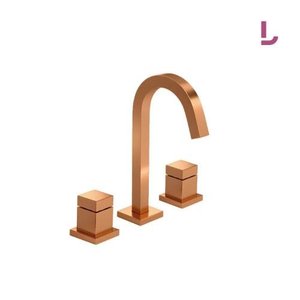 Misturador de Mesa para Lavatório Cubo Bica Alta Gold Matte - Deca