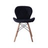 Cadeira Estofada Jantar Charles Eames Eiffel Slim Wood Confort Preto - 2