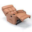 Ver imagem 6 de Poltrona do Papai Reclinável em Couro Cor Caramelo Reclinação Manual - Modelo Florença