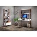 Ver imagem 4 de Estante Livreiro de Escritório RT3091 c/ 3 Prateleiras Branco/Rustico - Movelbento
