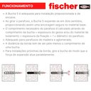 Ver imagem 6 de Bucha para concreto S com aba 6x30mm fischer - Cx 100 un