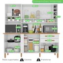 Ver imagem 5 de Armário de Cozinha 6 Portas 2 Gavetas Alexia Top