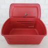 Cesto Organizador Caixa Plástica Grande com Tampa Empilhável Soprano Vermelho - 5