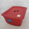 Cesto Organizador Caixa Plástica Grande com Tampa Empilhável Soprano Vermelho - 2