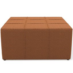 Puff Decorativo Para Sala de Estar Quadrado Milano 90x90cm W01 Bouclê Terracota - Lyam Decor - 5 Puff Decorativo Para Sala de Estar Quadrado Milano 90x90cm W01 Bouclê Terracota - Lyam Decor - 5