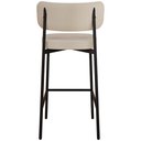 Ver imagem 6 de Kit 02 Banquetas Alta Bar Cozinha Sala de Jantar Aço Preto Kaira C01 Linho Areia - Lyam Decor