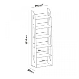 Kit 3 Estantes para Livros 6 Prateleiras Floripa Espresso Móveis - 2 Kit 3 Estantes para Livros 6 Prateleiras Floripa Espresso Móveis - 2