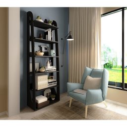 Kit 3 Estantes para Livros 6 Prateleiras Floripa Espresso Móveis - 3