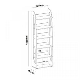 Kit 3 Estantes para Livros 6 Prateleiras Floripa Espresso Móveis - 2