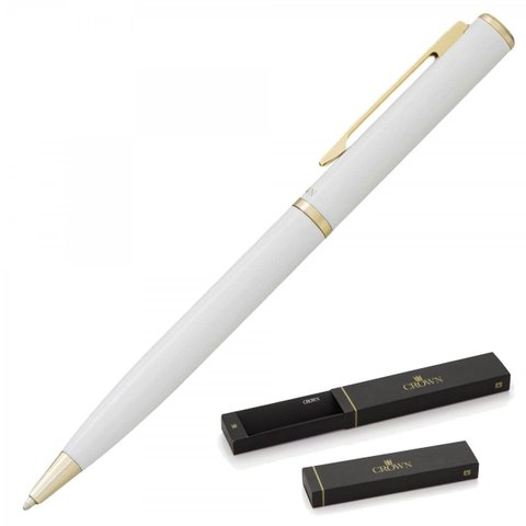 Caneta Esfrográfica Crown Ref: Di12601b Capricci Branca