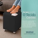 Ver imagem 5 de Puff Decorativo Urban Corino para Sala Quarto Hall de Entrada Compacto Assento Extra Preto