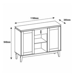 Conjunto Rack com Painel para TV até 60 Polegadas Retrô Esmeralda Buffet Diamante - 4 Conjunto Rack com Painel para TV até 60 Polegadas Retrô Esmeralda Buffet Diamante - 4