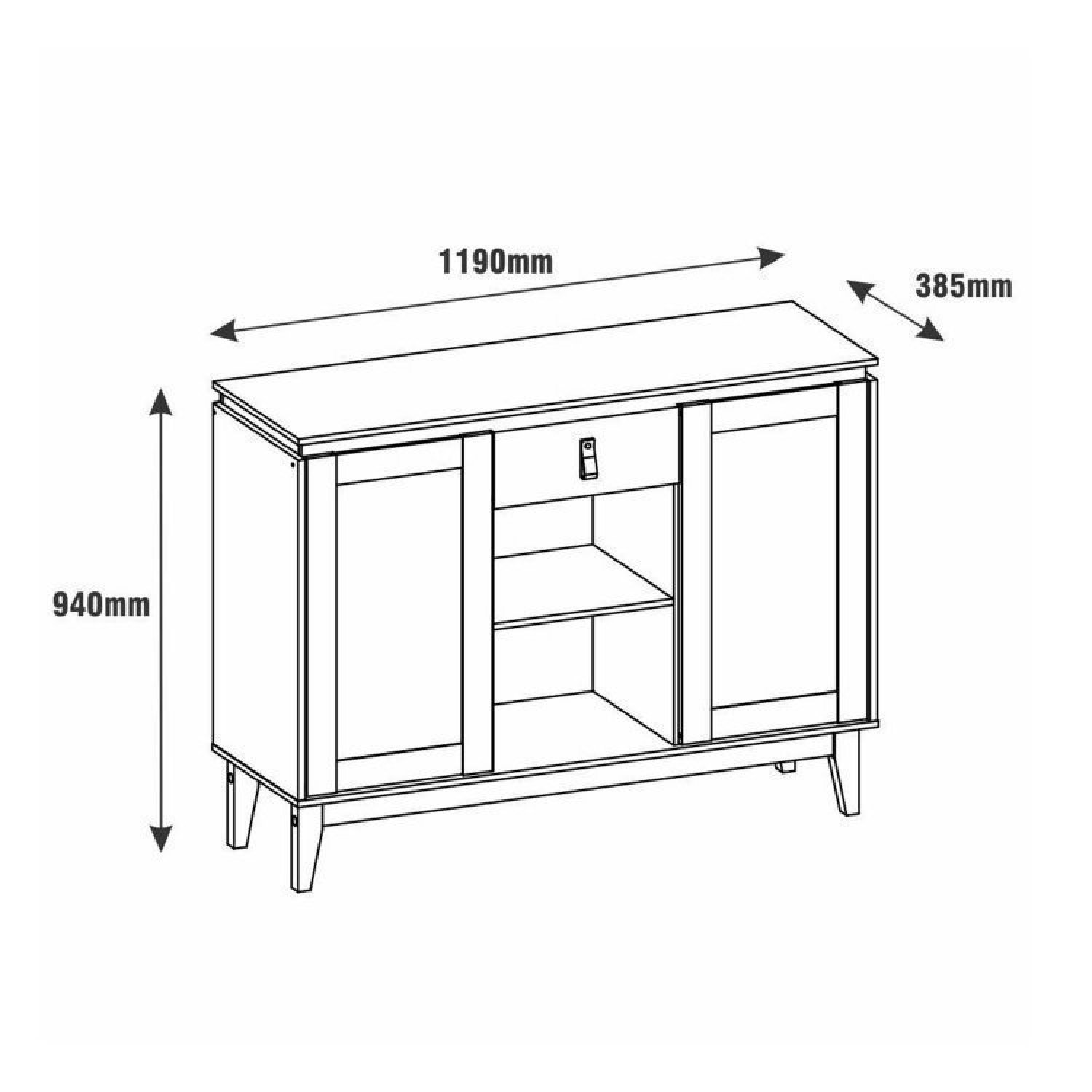 Conjunto Rack com Painel para TV até 60 Polegadas Retrô Esmeralda Buffet Diamante Casa D - 4