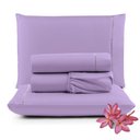 Ver imagem 1 de Jogo Lençol Micropercal 400 Fios Queen 4 Peças Lilás
