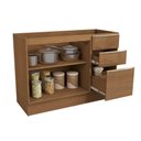 Ver imagem 2 de Balcão de Cozinha Vibra T625 C/ 2 Portas e 3 Gavetas S/ Tampo 120cm Canela Lacca - Kappesberg