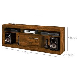 Rack para sala - bancada Havana marrom - 3