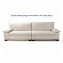 Ver imagem 6 de Sofá Living Siberian 3,00m Bouclê Off White Braço Reclinável - King House