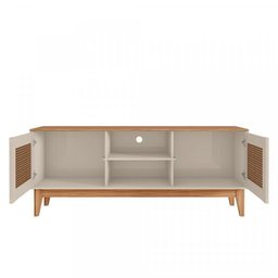 Kit 3 Peças Rack com Painel para TV até 60 Polegadas Retrô Safira e Aparador Rubi - 10