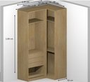 Ver imagem 3 de Closet Canto 3 Gavetas 2 Cabideiros Zeus Infinity Savana