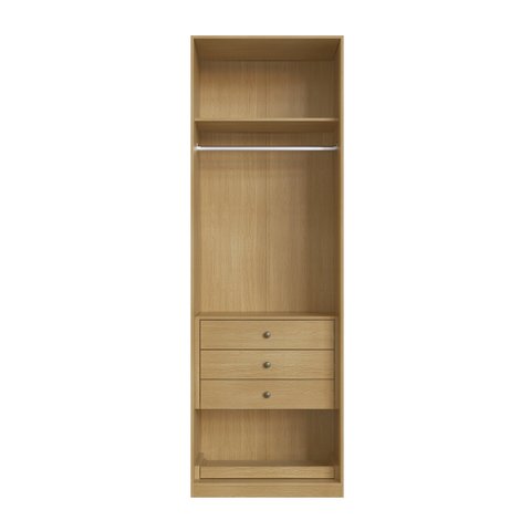 Closet Canto 3 Gavetas 2 Cabideiros Zeus Infinity Savana