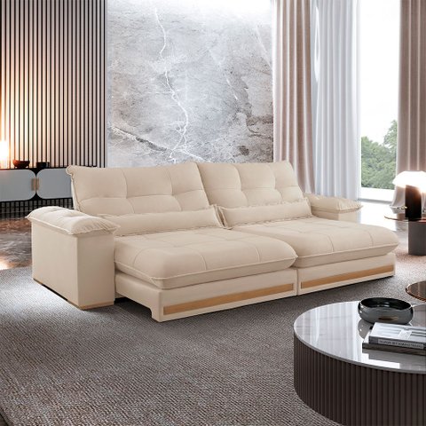 Sofá Dubai Linho 02 Módulos de 100 Cm B25 Cm Meu Sofá Online