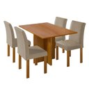 Ver imagem 2 de Conjunto Sala de Jantar 4 Lugares Retangular Tampo MDF Mesa Carol com Cadeiras Espanha
