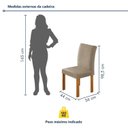 Ver imagem 3 de Conjunto Sala de Jantar 4 Lugares Retangular Tampo MDF Mesa Carol com Cadeiras Espanha