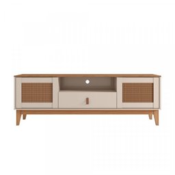 Kit 3 Peças Rack com Painel para TV até 60 Polegadas Retrô Esmeralda e Aparador Rubi - 11