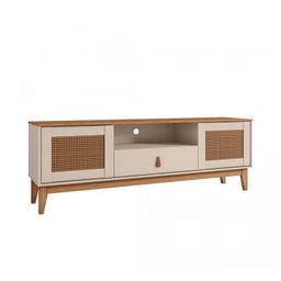 Kit 3 Peças Rack com Painel para TV até 60 Polegadas Retrô Esmeralda e Aparador Rubi - 10