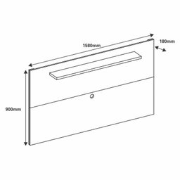 Kit 3 Peças Rack com Painel para TV até 60 Polegadas Retrô Esmeralda e Aparador Rubi - 3