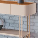 Ver imagem 7 de Aparador para Sala de Estar Pés de Aço Gianni H01 Off White/cinamomo - Mpozenato