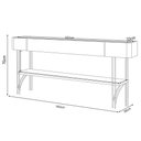 Ver imagem 4 de Aparador para Sala de Estar Pés de Aço Gianni H01 Off White/cinamomo - Mpozenato