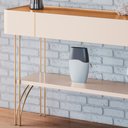 Ver imagem 5 de Aparador para Sala de Estar Pés de Aço Gianni H01 Off White/cinamomo - Mpozenato