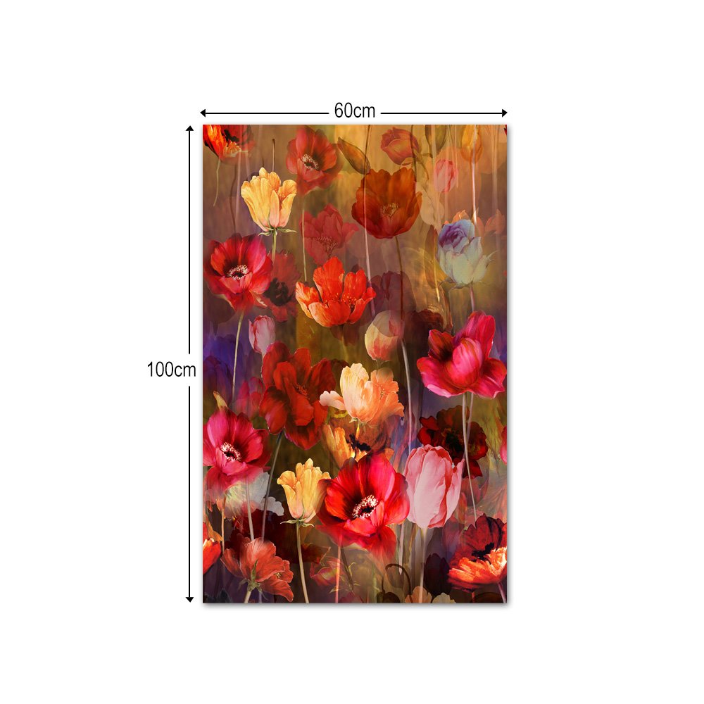 Quadro Decorativo Tela em Lona Flores Aquarela 100x60cm Para Sala Quarto - 2