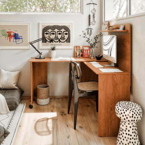 Mesa Escravaninha em L Adelaide Freijo