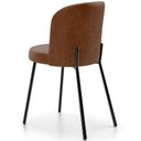 Ver imagem 4 de Kit 5 Cadeiras Sala de Jantar Estofada Gavi L02 Couríssimo Marrom - Lyam Decor