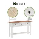 Ver imagem 3 de Aparador 3 Gavetas Madeira Maciça Branco